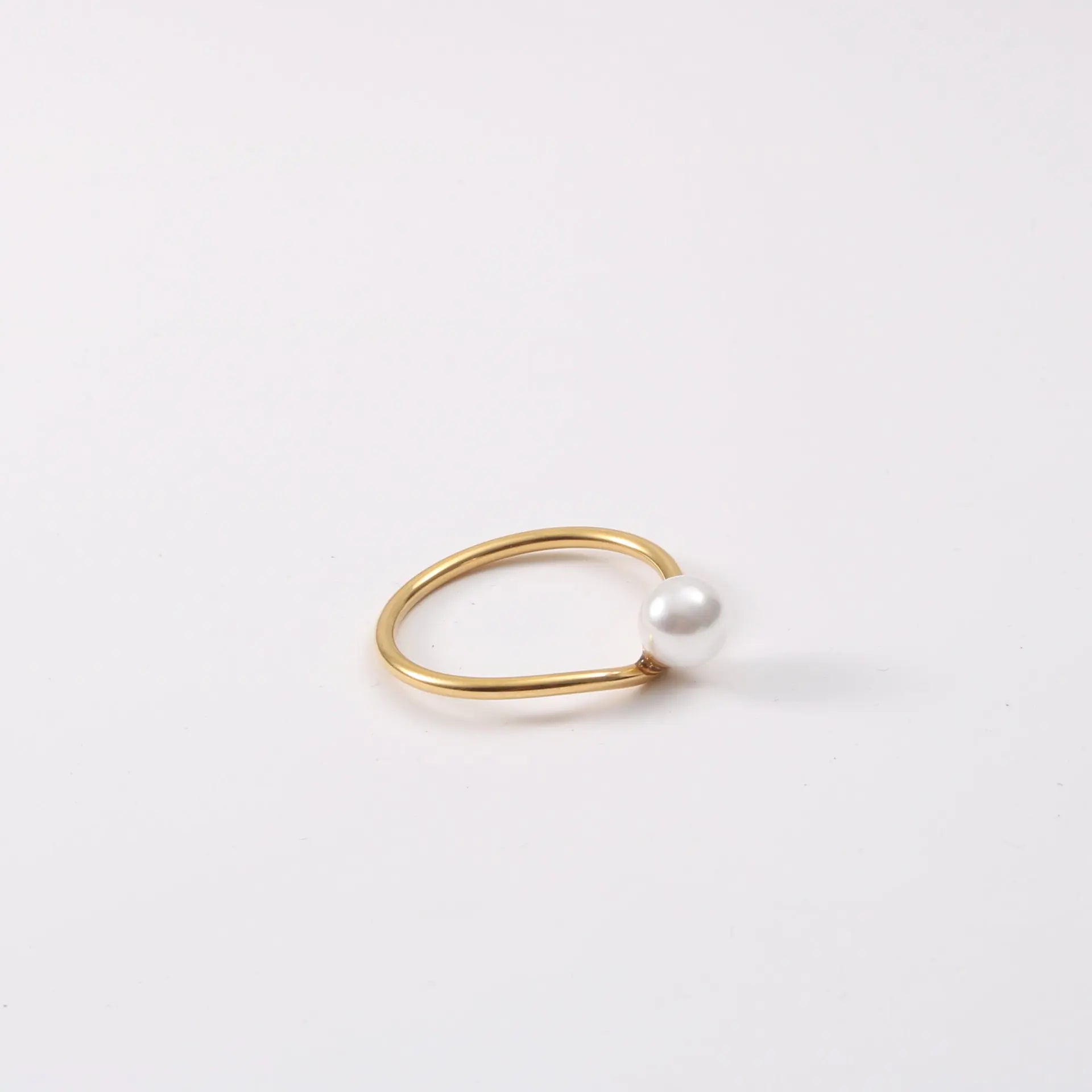 Gold Plated Pearl Ring