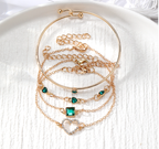 Emerald Elegance Bracelet Set