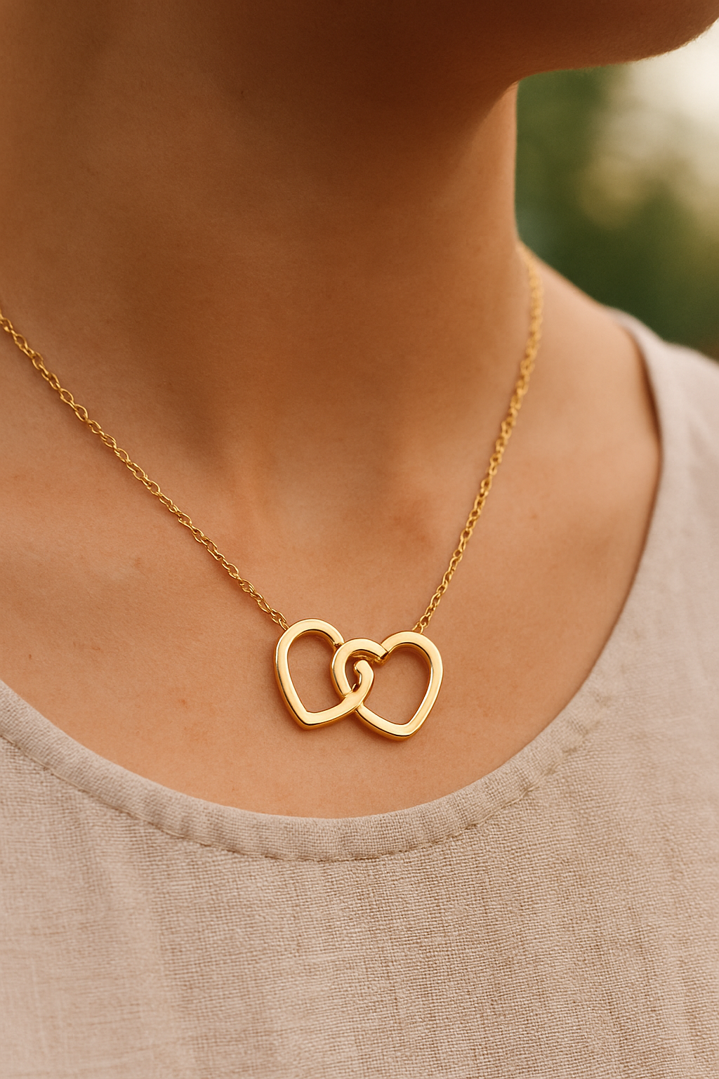 Double Heart Love Necklace