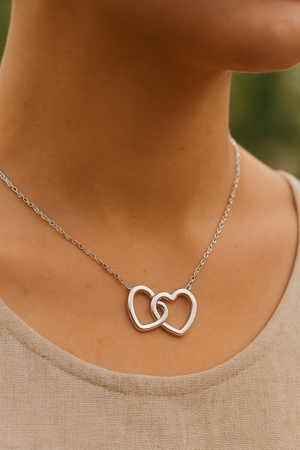 Double Heart Love Necklace